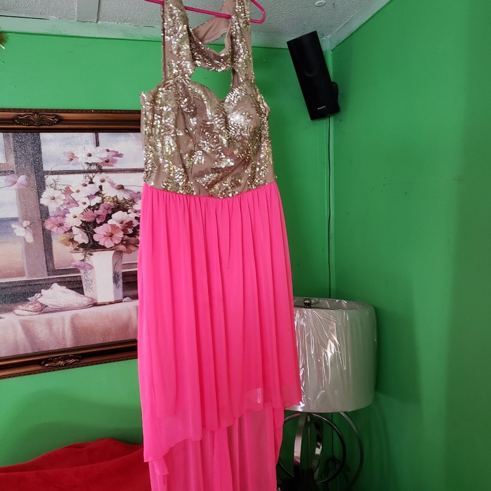 Hot pink dress